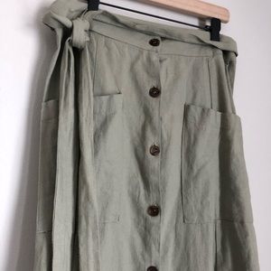 Just Living Skirts - JUST LIVING (THE DREAM) green button-front skirt Just Living Skirts - JUST LIVING (THE DREAM) green button-front skirt